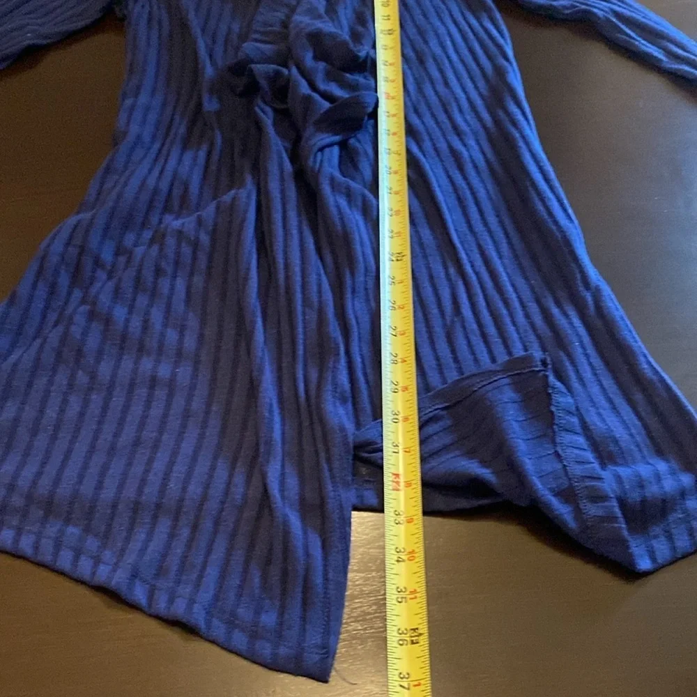 Bobeau Blue Knit Cardigan Lightweight Open-front Cardigan Sweater. Size S.